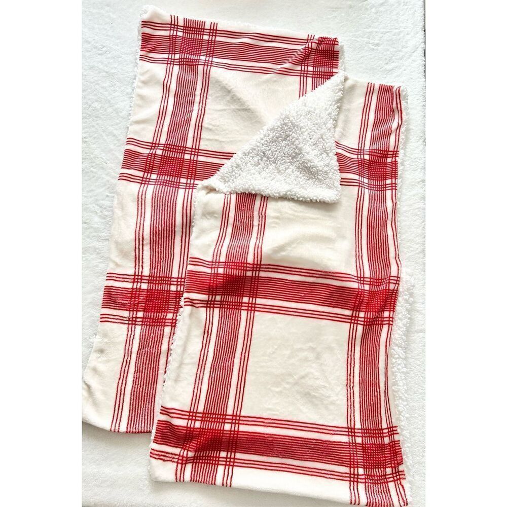 Target red and white Christmas pillowcases fuzzy ￼